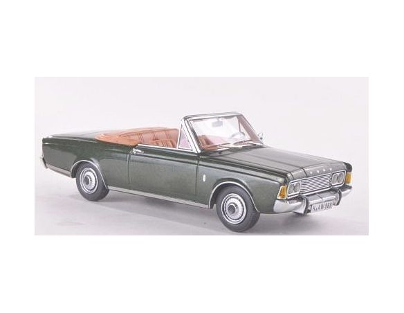 Neo Scale Models NEO45905 FORD TAUNUS (P7b) 26M CONVERTIBLE 1970 DARK GREEN 1:43 Modellino