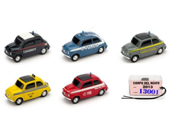 Brumm BMCPS01 BRUMS CORPS BOX 16 AUTO 5 SOGG.3 xTIPO + 1 CORPO DEL REATO 1:43 Modellino