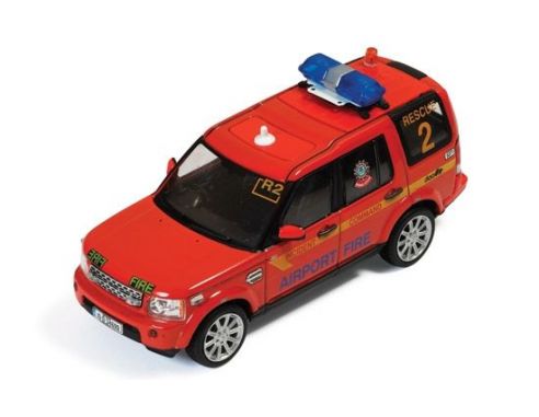 Ixo model MOC136P LAND ROVER DISCOVERY 4 2010 DUBLIN AIRPORT FIRE SERVICE RESCUE 1:43 Pompieri