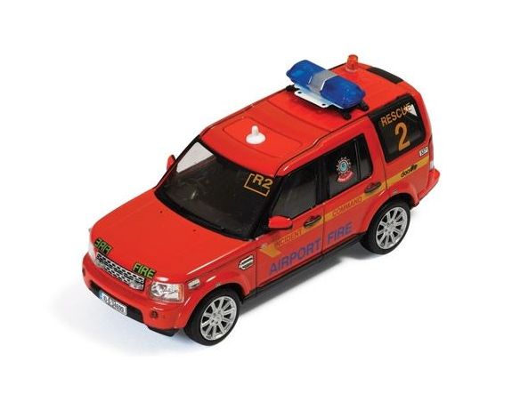 Ixo model MOC136P LAND ROVER DISCOVERY 4 2010 DUBLIN AIRPORT FIRE SERVICE RESCUE 1:43 Pompieri