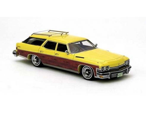 Neo Scale Models NEO44626 BUICK ESTATE WAGON 1974 YELLOW/WOOD 1:43 Modellino