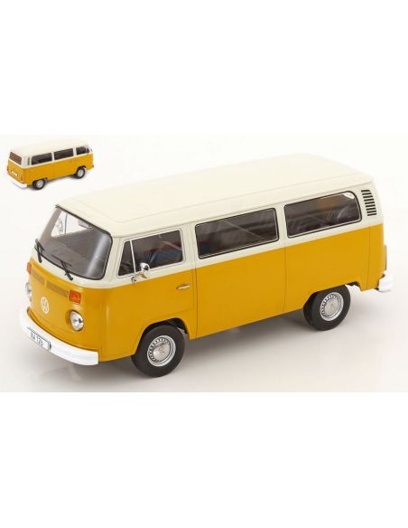 KK SCALE KKDC181361 VW T2b BUS 1972 YELLOW W/WHITE ROOF 1:18 Modellino