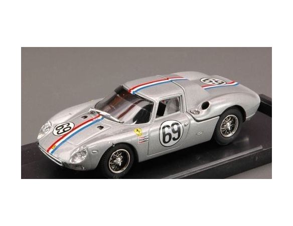 Best Model BT9017 FERRARI 250 LM N.69 8th 500 KM BRIDGEHAMPTON 1965 R.HOLQUIST 1:43 Modellino
