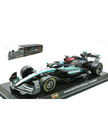 BBURAGO BU28063R MERCEDES AMG W15 N.63 2024 GEROGE RUSSELL SIGNATURE 1:24 Modellino