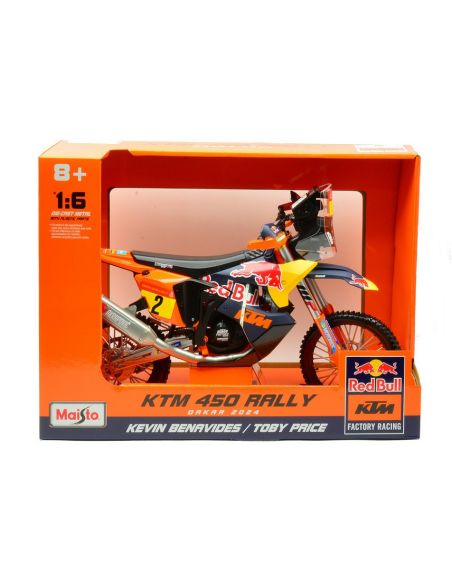 MAISTO MI32246P KTM 450 N.2 TOBY PRICE DAKAR RALLY 2024 1:6 Modellino