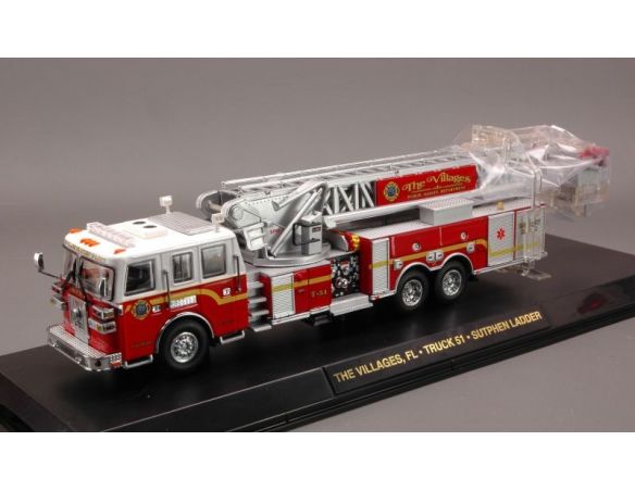Code3 COD13053 THE VILLAGES FL TRUCK 51 SUTPHEN LADDER 1:64 Modellino