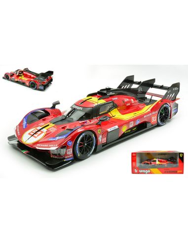 BBURAGO BU16307 FERRARI 499P N.51 3rd LE MANS 2025 PIER GUIDI-CALADO-GIOVINAZZI 1:18 Modellino