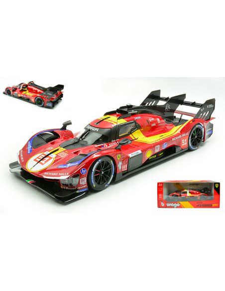 BBURAGO BU16307 FERRARI 499P N.51 3rd LE MANS 2025 PIER GUIDI-CALADO-GIOVINAZZI 1:18 Modellino