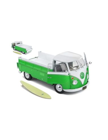 SOLIDO SL1806705 VW T1 PICK-UP 1950 APPLE GREEN W/SURF 1:18 Modellino