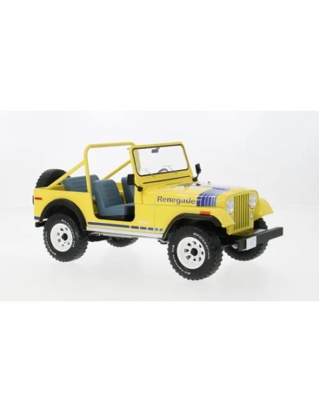 MODELCARGROUP MCG18552 JEEP CJ-7 RENEGADE 1980 LIGHT YELLOW/DECALS 1:18 Modellino