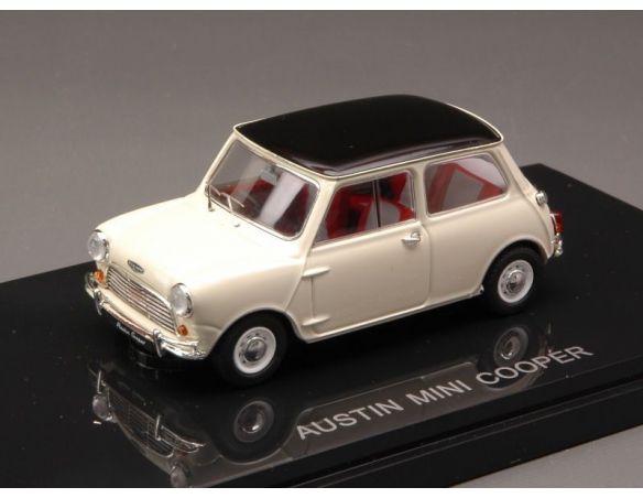 Ebbro EB44408 AUSTIN MINI COOPER 1961 WHITE/BLACK 1:43 Modellino