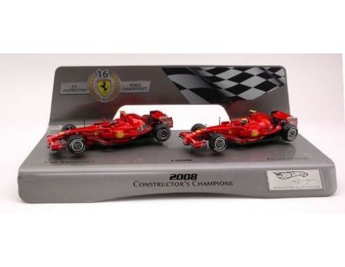 Hot Wheels HWL8784 FERRARI K.RAIKKONEN/F.MASSA '08 1:43 Modellino