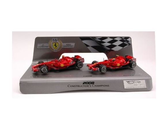 Hot Wheels HWL8784 FERRARI K.RAIKKONEN/F.MASSA '08 1:43 Modellino