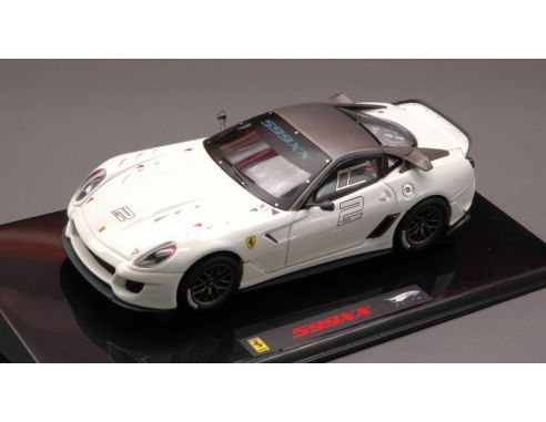 Hot Wheels HWT6265 FERRARI 599 XX RACING N.2 2009 WHITE 1/43 Modellino