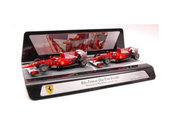 Hot Wheels HWV7423 FERRARI F.ALONSO/F.MASSA 2010 BAHRAIN GP 1:43 Modellino