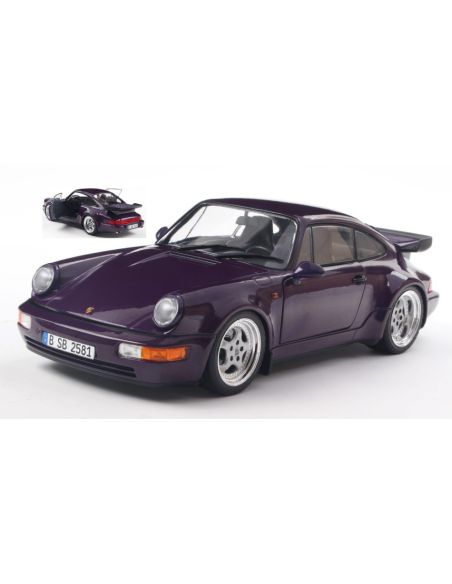 SOLIDO SL1803412 PORSCHE 911 (964) TURBO 1990VIOLET BLUE METALLIC 1:18 Modellino