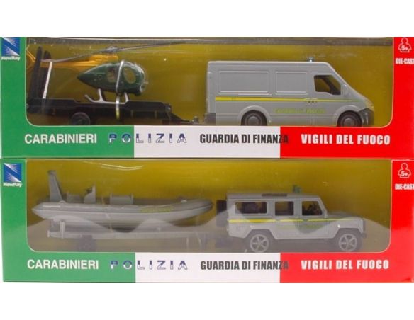 New Ray NY19875 AUTO G.D.FINANZA C/CARRELLO ASS.1:43 Forze dell'Ordine