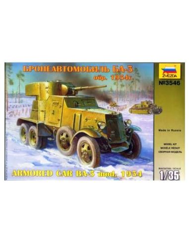 ZVEZDA Z3546 BA-3 SOVIET ARMY CAR KIT 1:35...