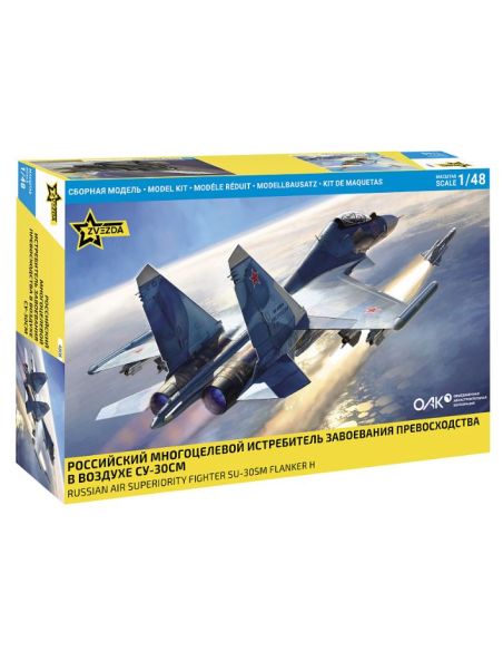 ZVEZDA Z4808 SU-30SM RUSSIAN FIGHTER KIT 1:48 Modellino