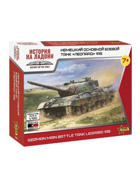 ZVEZDA Z7432 LEOPARD 1A5 GERMAN MAIN BATTLE TANK KIT 1:100 Modellino