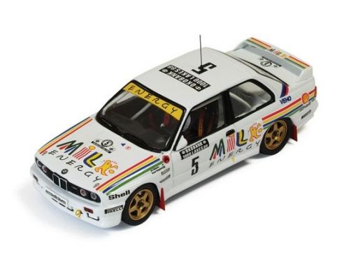 Ixo model RAC195 BMW E30 M3 N.5 RETIRED R.1000 LAKES 1988 VATANEN-BERGLUND 1:43 Auto Rally