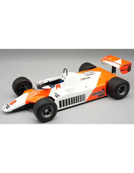 TECNOMODEL TMD18368A MCLAREN MP4/1B WINN.ENGLAND GP 1982 N.LAUDA W/DECALS 1:18 Modellino