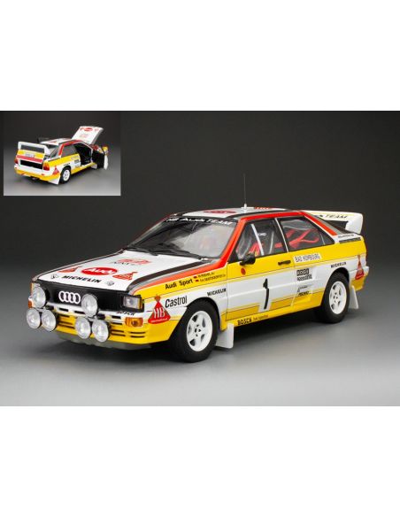 SUNSTAR SS4258 AUDI QUATTRO A2 N.1 WINNER RALLY MONTE CARLO 1984 ROHRL-GEISTDORFER 1:18 Modellino