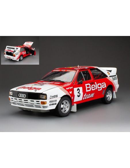 SUNSTAR SS4259 AUDI QUATTRO A1 N.3 WINNER RALLY HASPENGOUW 1983 DUEZ-LUX 1:18 Modellino