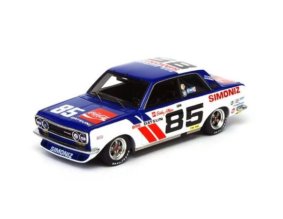 True Scale Miniatures TSM124383 DATSUN 510 N.85 3rd LAGUNA SECA 1972 B.ALLYSON 1:43 Modellino
