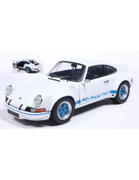 SOLIDO SL1801119 PORSCHE 911 RSR 1973 WHITE/BLUE CARRERA STRIPES 1:18 Modellino