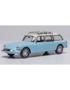 IXO MODEL CLC609 CITROEN ID 19 BREAK 1960 LIGHT BLUE/WHITE 1:43 Modellino