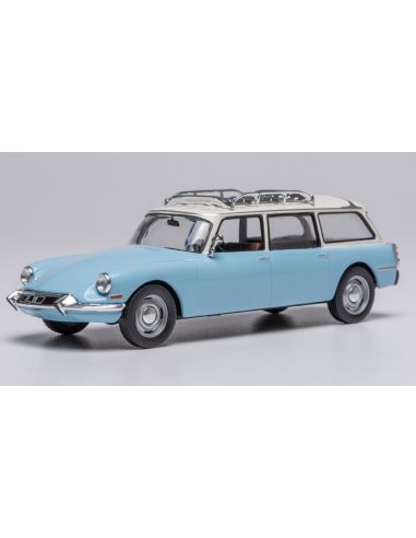 IXO MODEL CLC609 CITROEN ID 19 BREAK 1960 LIGHT BLUE/WHITE 1:43 Modellino