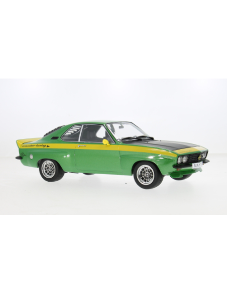 MODELCARGROUP MCG18425 OPEL MANTA A IRMSCHER 1974 GREEN/YELLOW 1:18 Modellino