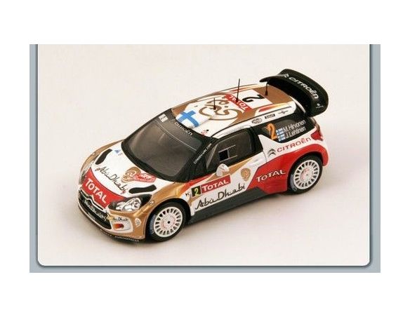 Spark Model S3354 CITROEN DS3 WRC N.2 4th MONTE CARLO 2013 HIRVONEN-LEHTINEN 1:43 Modellino