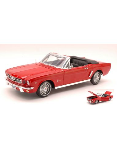 MOTORMAX MTM73145R FORD MUSTANG OPEN 1964 RED 1:18 Modellino