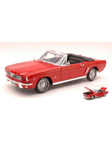 MOTORMAX MTM73145R FORD MUSTANG OPEN 1964 RED 1:18 Modellino