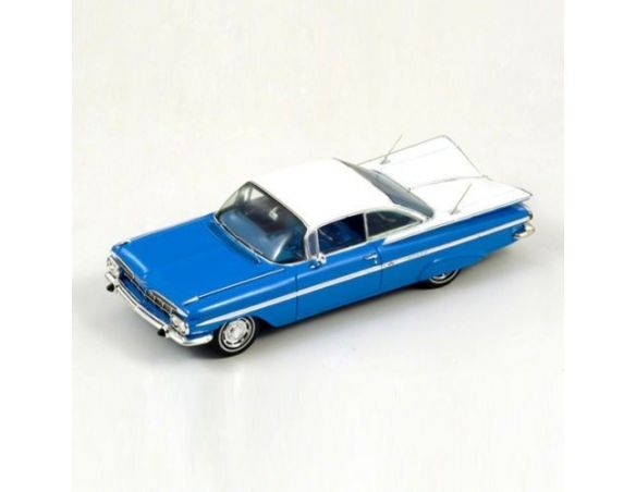Spark Model S2902 CHEVROLET IMPALA COUPE' 1959 BLUE/WHITE 1:43 Modellino