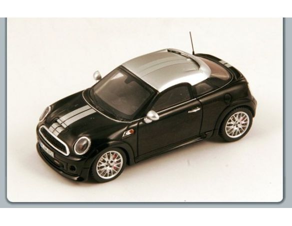 Spark Model S2648 MINI COUPE' 2012 BLACK/SILVER 1:43 Auto Stradali