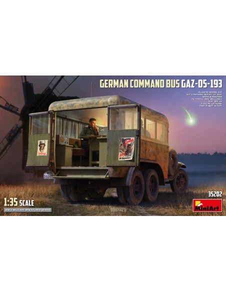 MINIART MIN35202 GERMAN COMMAND BUS GAZ-05-193 KIT 1:35 Modellino