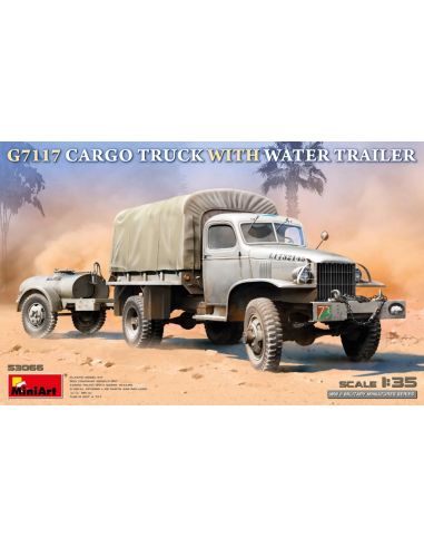 MINIART MIN53066 G7117 CARGO TRUCK WITH WATER TRAILER KIT 1:35 Modellino