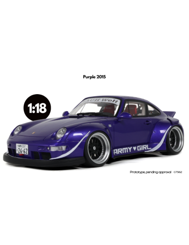 GT SPIRIT GT562 RWB ARMY GIRL 2015 PURPLE 1:18 Modellino