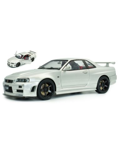 SOLIDO SL1804312 NISSAN SKYLINE (R34) GT-R Z TUNE 1999 SILVER 1:18 Modellino