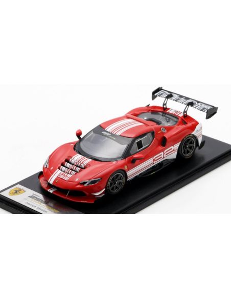 LOOKSMART LSRC181 FERRARI 296 CHALLENGE RED 1:43 Modellino