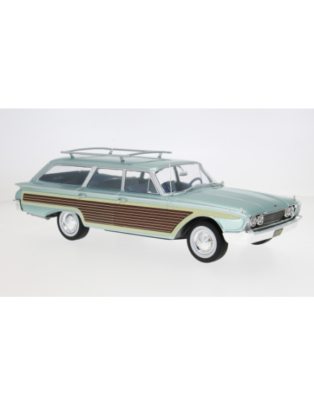 MODELCARGROUP MCG18049 FORD LTD COUNTRY SQUIRE 1960 LIGHT BLUE 1:18 Modellino
