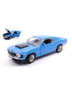 MOTORMAX MTM73154B FORD MUSTANG BOSS 429 1970 BLUE 1:18 Modellino