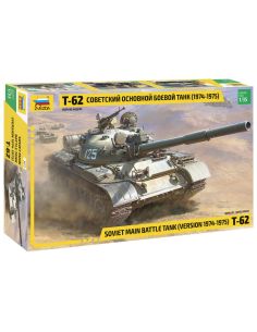 ZVEZDA Z3673 T-62 SOVIET BATTLE TANK 1974-1975 KIT 1:35 Modellino
