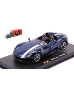 BBURAGO BU36913B FERRARI MONZA SP2 CONVERTIBLE SIGNATURE BLUE 1:43 Modellino