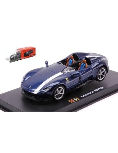 BBURAGO BU36913B FERRARI MONZA SP2 CONVERTIBLE SIGNATURE BLUE 1:43 Modellino