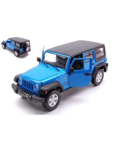 MAISTO MI31268B JEEP WRANGLER UNLIMITED 2015 BLUE 1:24 Modellino