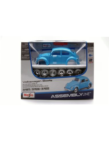 MAISTO MI39926B VW BEETLE LIGHT BLUE KIT 1:24 Modellino